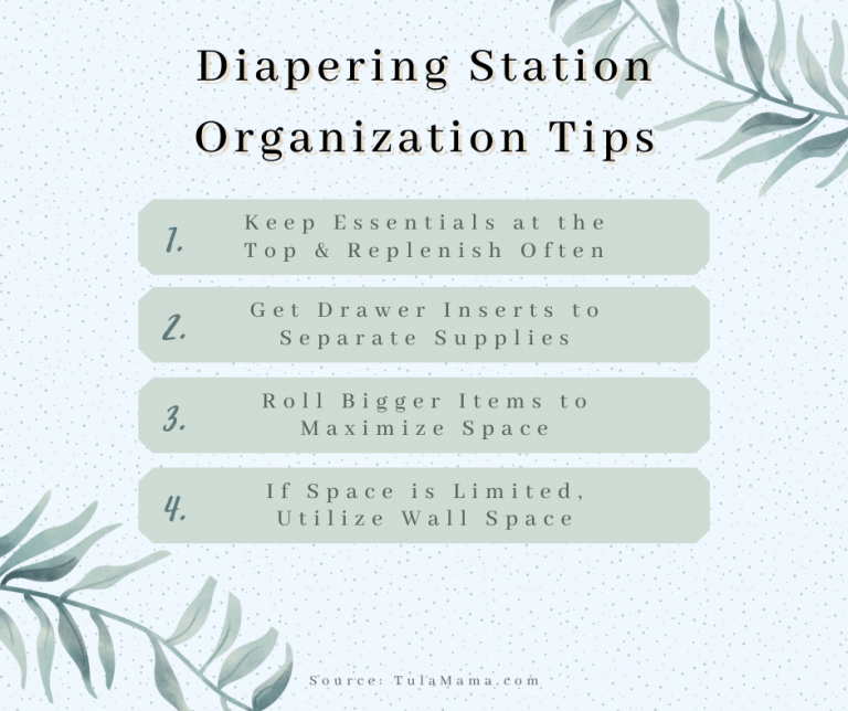Diapering Station Organization Tips - FB